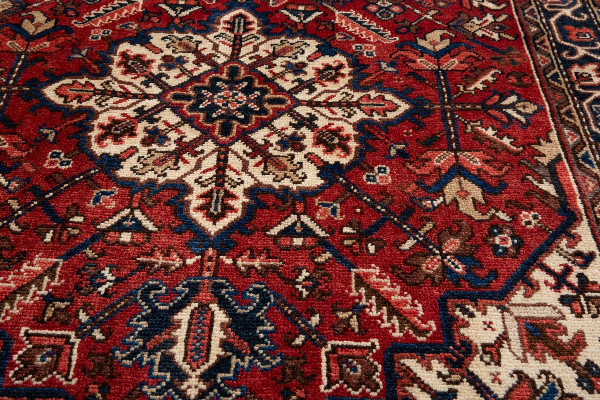 Hand-Knotted Vintage Wool Runner Rug – 9' 9" x 4' (298 x 121 cm) - Yasi & Fara