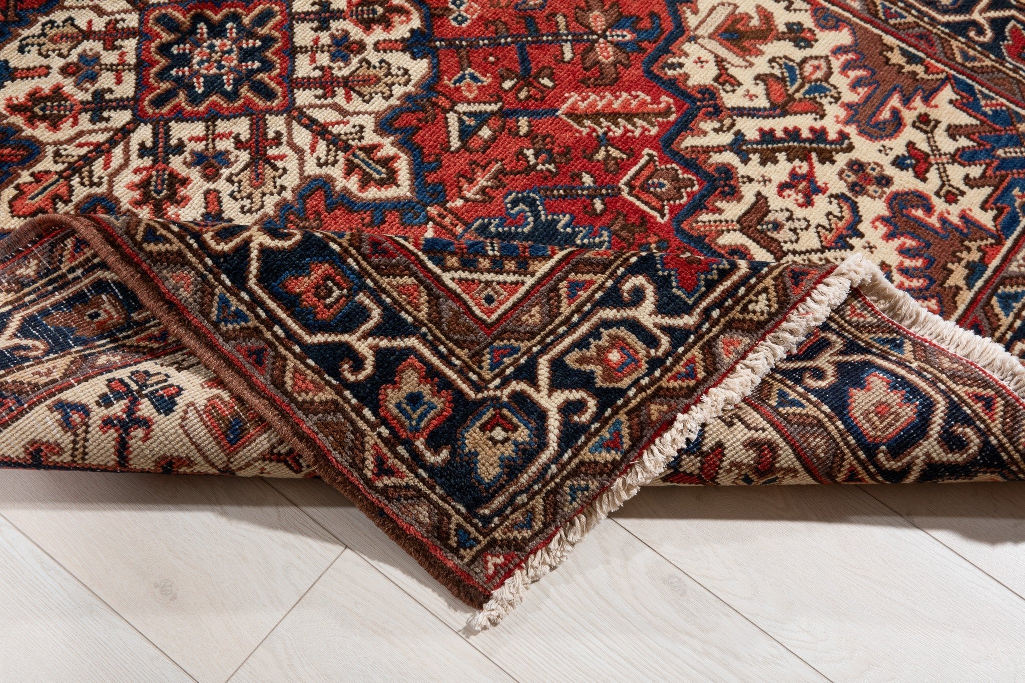 Hand-Knotted Vintage Wool Runner Rug – 9' 9" x 4' (298 x 121 cm) - Yasi & Fara