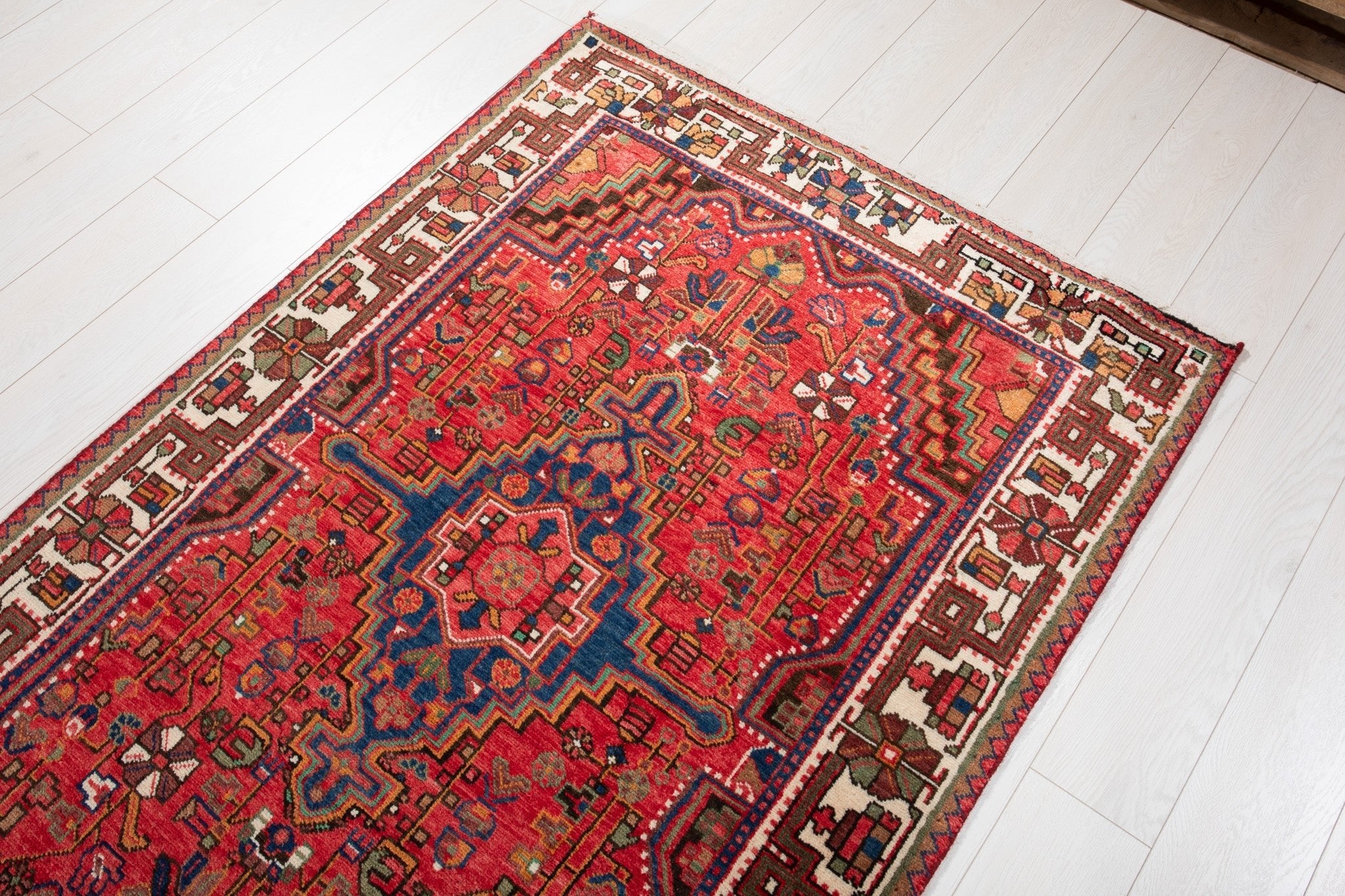 Hand-Knotted Vintage Wool Area Rug – 13' 8" x 3' 8" (417 x 111 cm) - Yasi & Fara