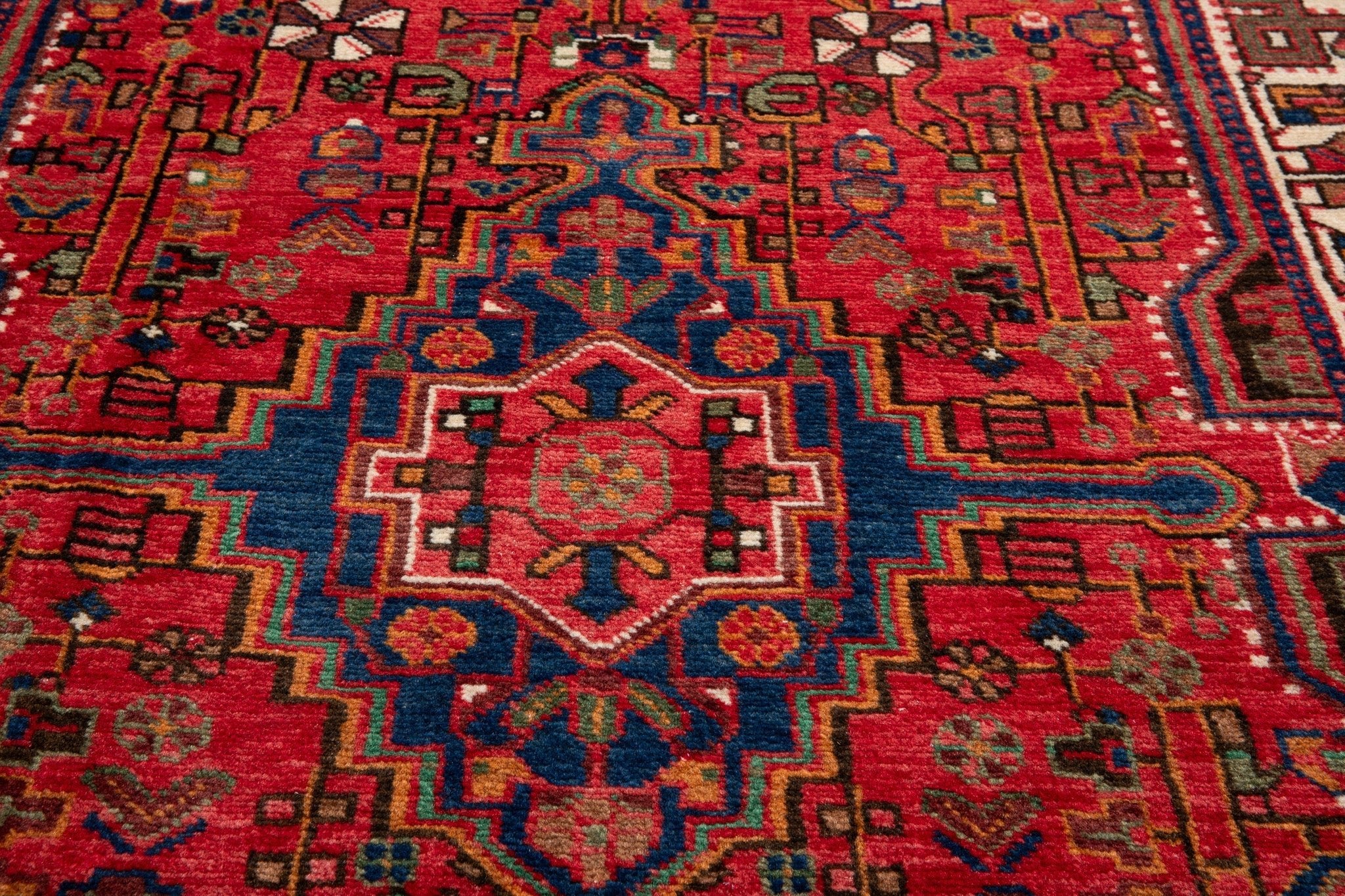 Hand-Knotted Vintage Wool Area Rug – 13' 8" x 3' 8" (417 x 111 cm) - Yasi & Fara