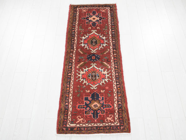 6' 8" x 2' 4" Excellent Hand-Knotted Vintage Small Tribal Runner Rug