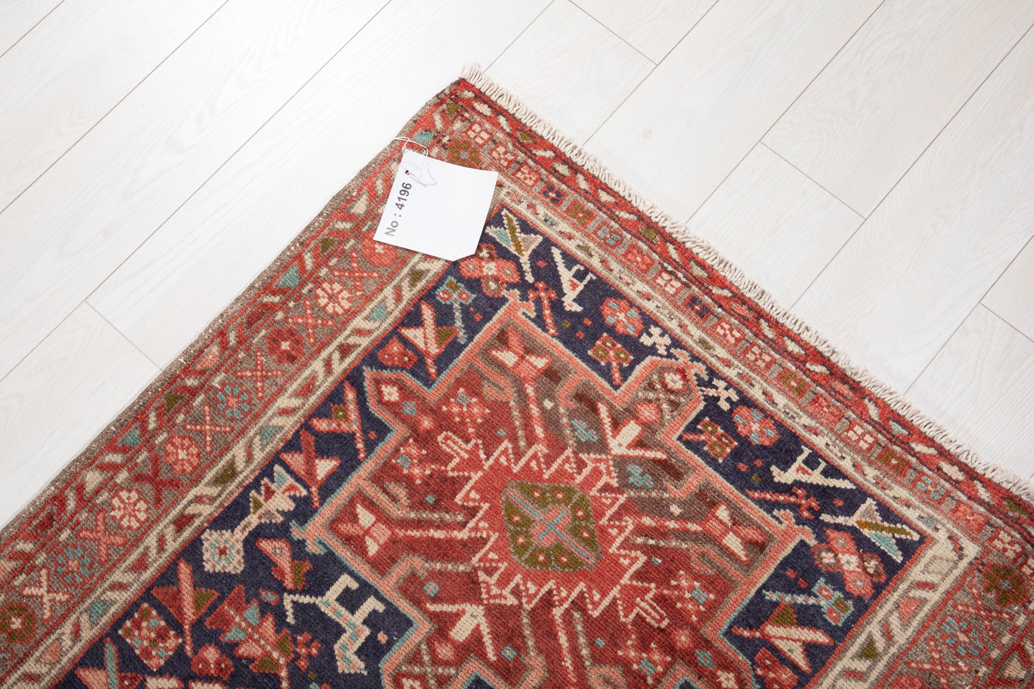 Hand-Knotted Vintage Wool Runner Rug – 10' 9" x 2' 10" (327 x 87 cm) - Yasi & Fara