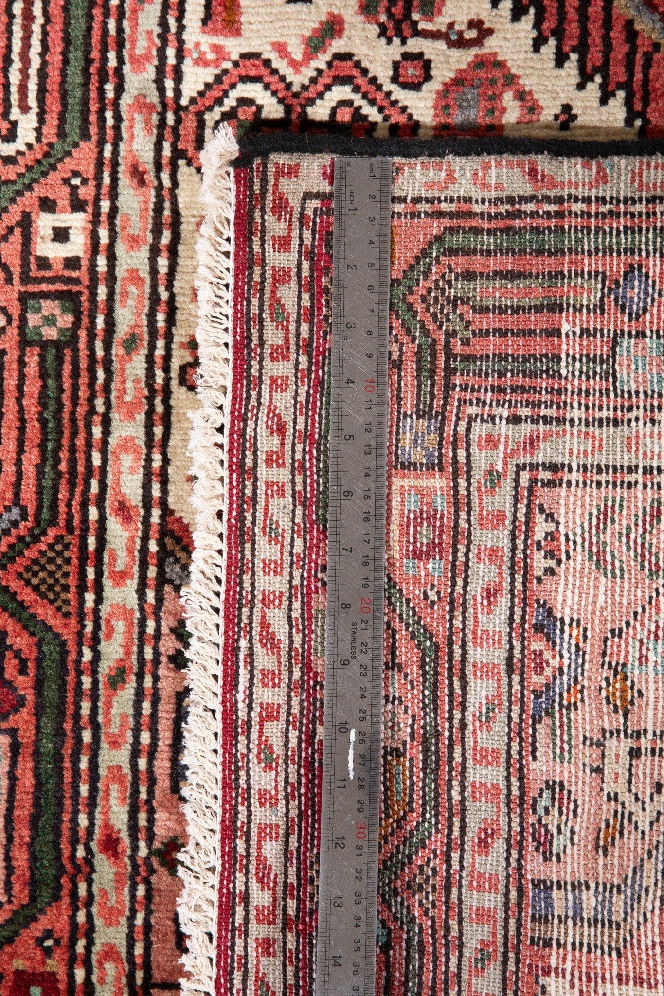 Hand-Knotted Vintage Wool Runner Rug – 10' 11" x 2' 7" (332 x 80 cm) - Yasi & Fara