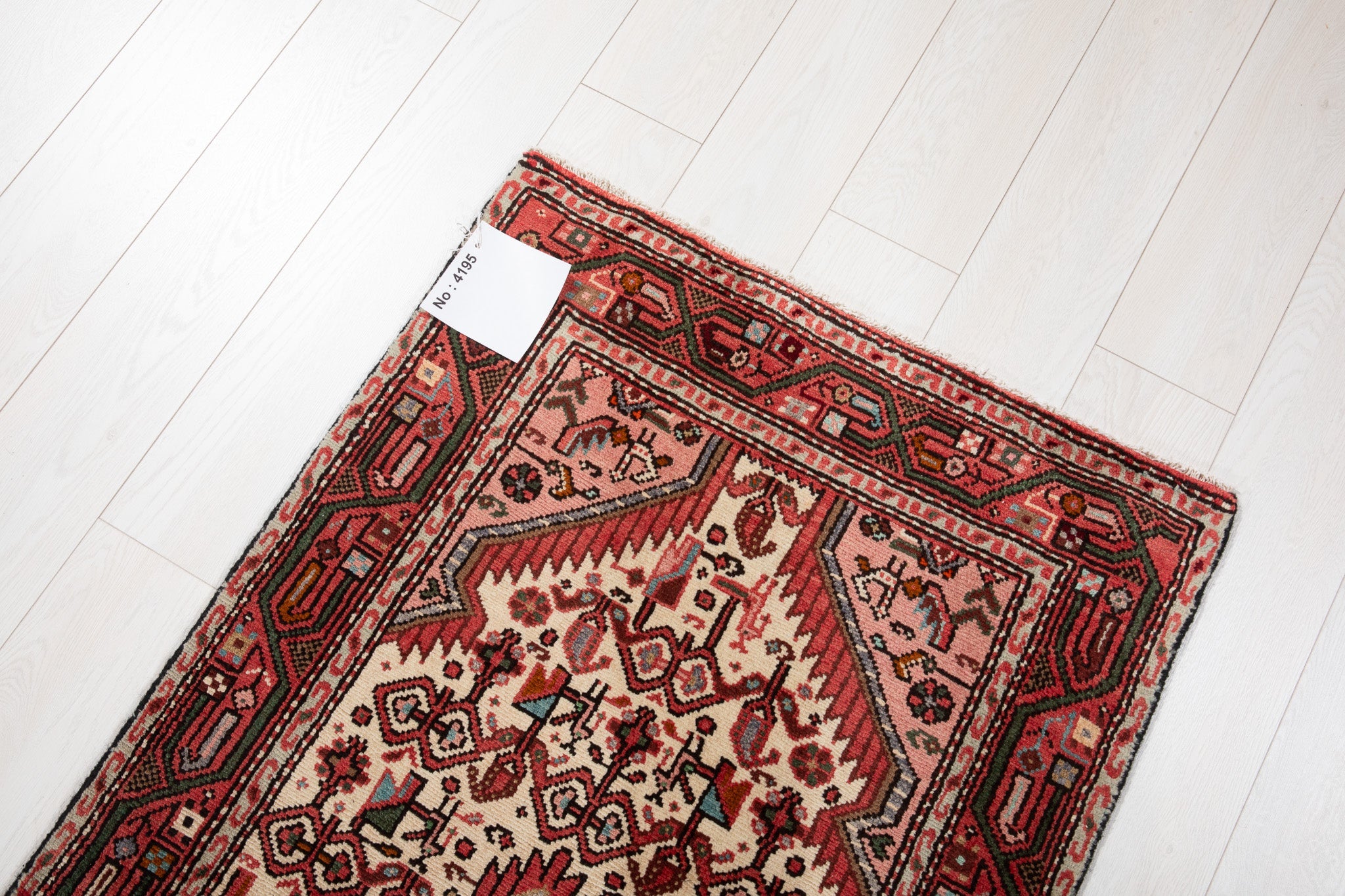 Hand-Knotted Vintage Wool Runner Rug – 10' 11" x 2' 7" (332 x 80 cm) - Yasi & Fara