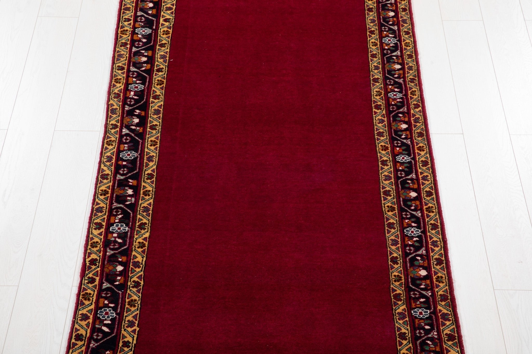 Hand-Knotted Vintage Wool Runner Rug – 13' 10" x 3' 5" (422 x 105 cm) - Yasi & Fara
