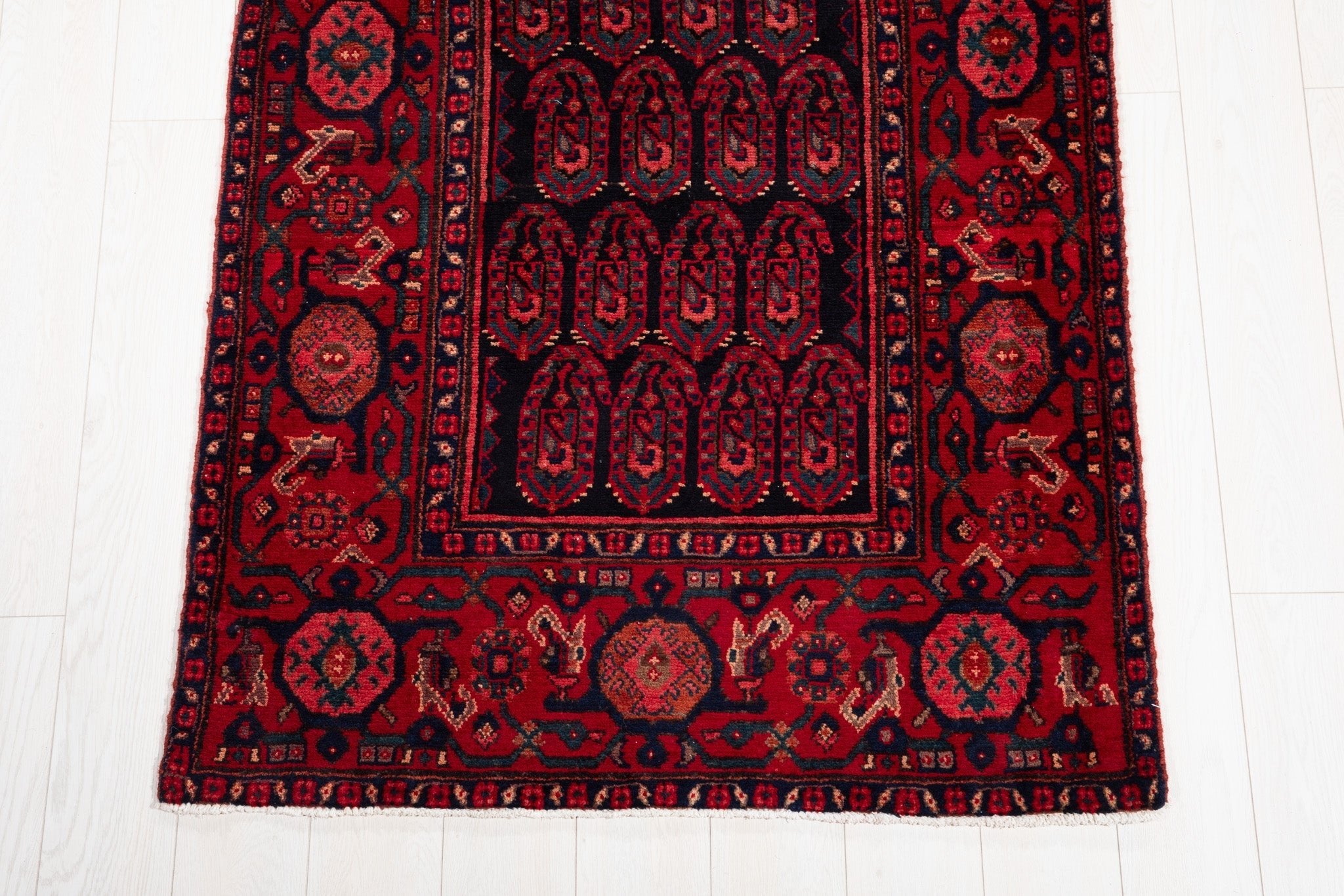 Hand-Knotted Vintage Wool Runner Rug – 16' 9" x 3' 7" (510 x 109 cm) - Yasi & Fara