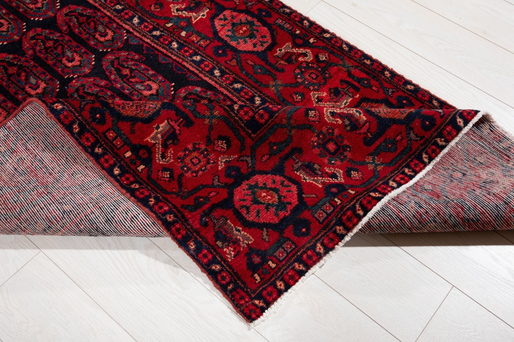 Hand-Knotted Vintage Wool Runner Rug – 16' 9" x 3' 7" (510 x 109 cm) - Yasi & Fara
