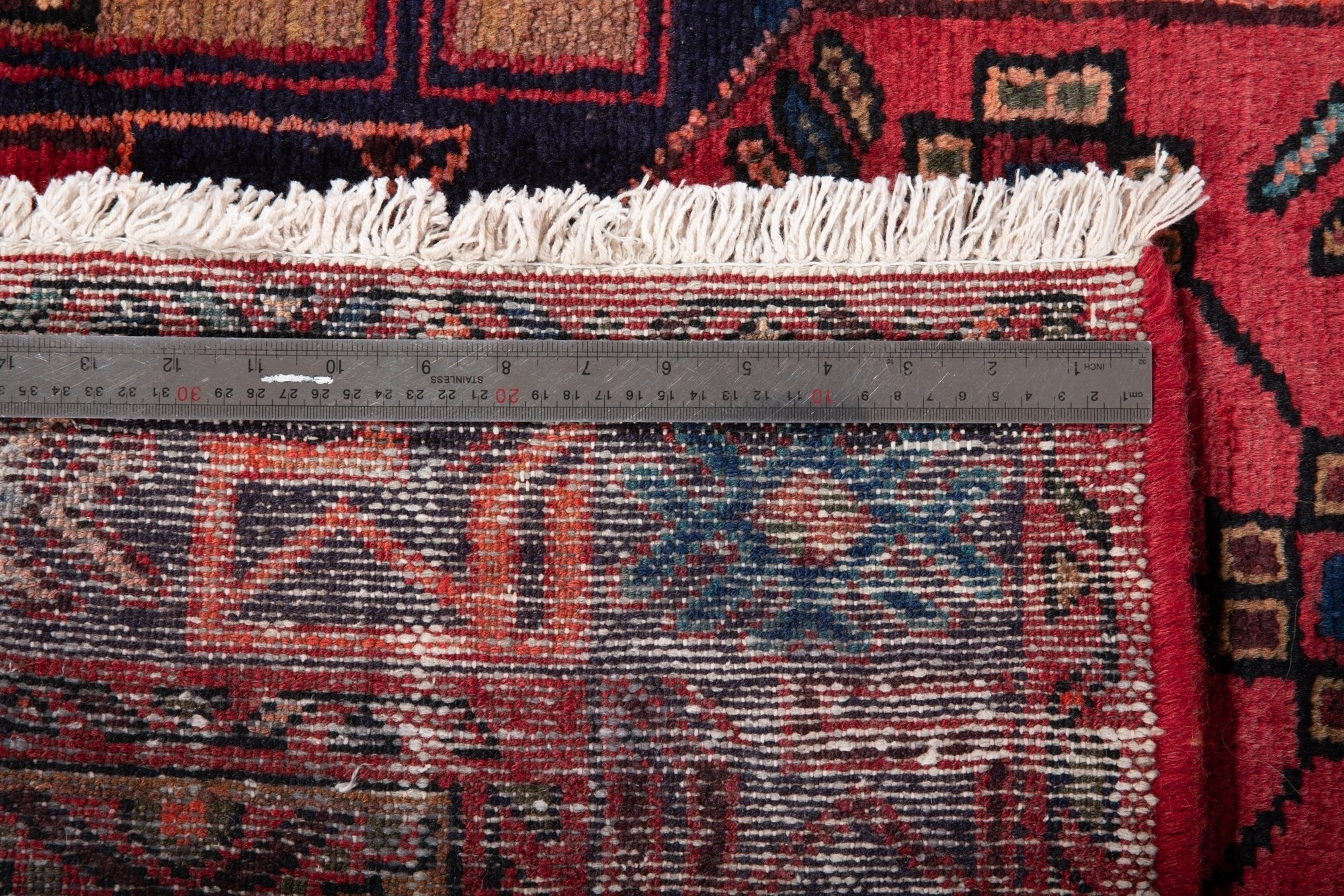 Hand-Knotted Vintage Wool Runner Rug – 10' 1" x 3' 9" (308 × 114 cm) - Yasi & Fara