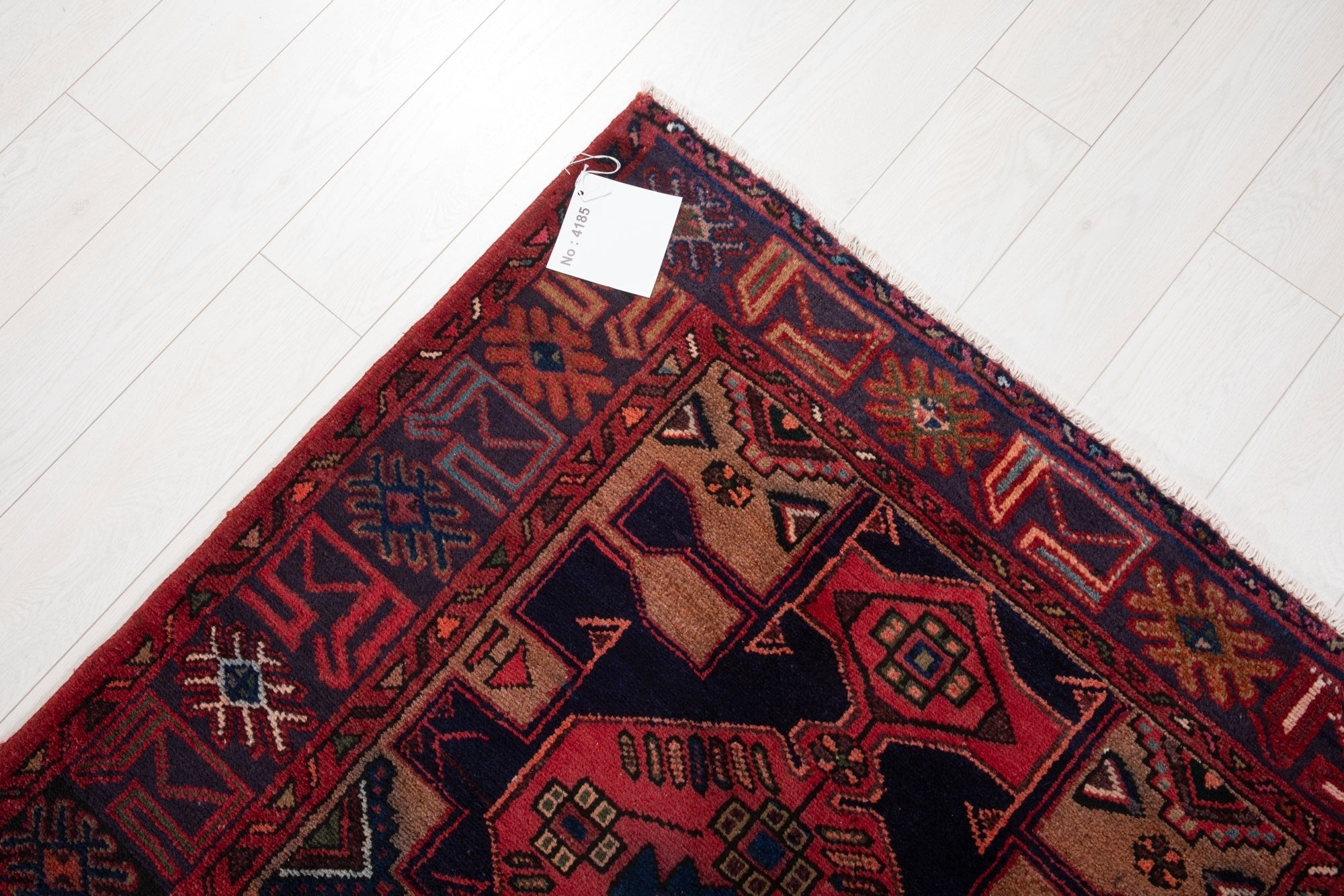 Hand-Knotted Vintage Wool Runner Rug – 10' 1" x 3' 9" (308 × 114 cm) - Yasi & Fara