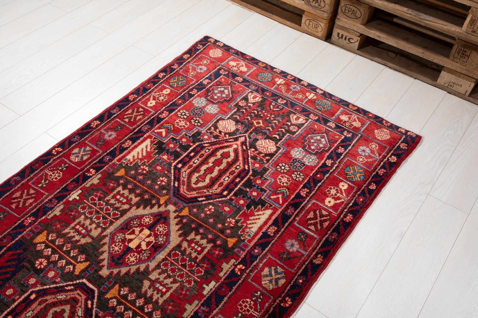 Hand-Knotted Vintage Wool Runner Rug – 16' 4" x 3' 6" (499 x 107 cm) - Yasi & Fara