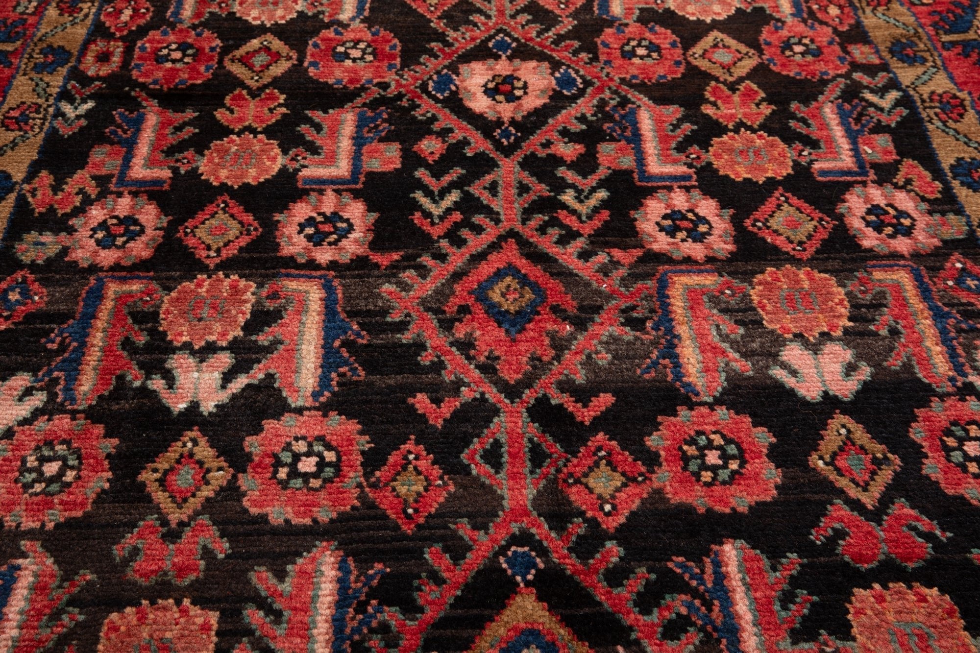 Hand-Knotted Vintage Wool Runner Rug – 16' 4" x 3' 8" (497 x 113 cm) - Yasi & Fara