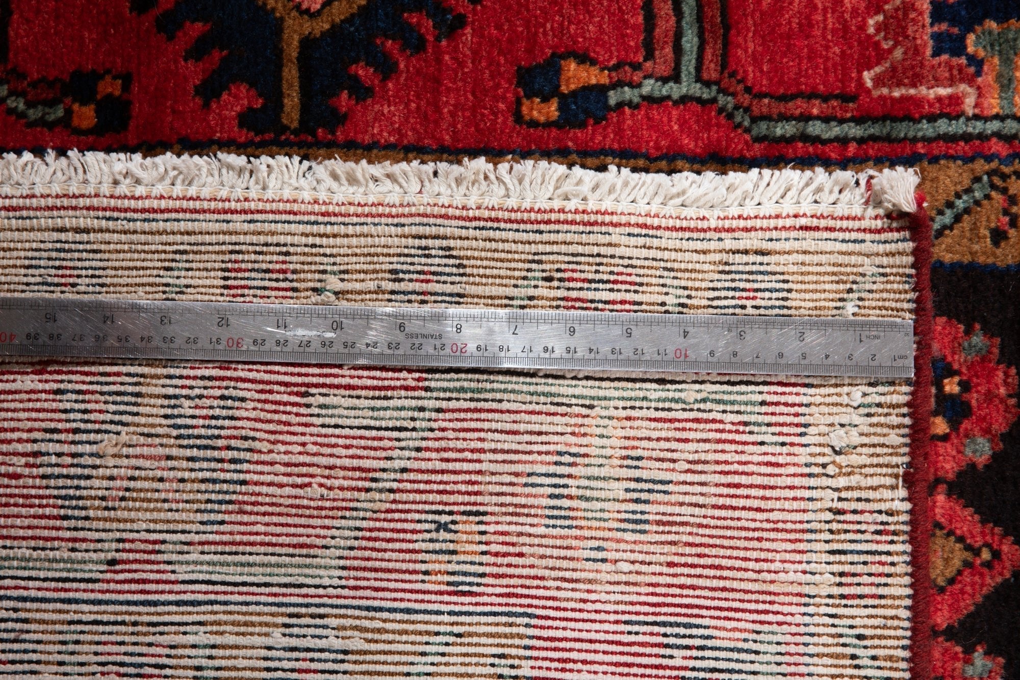 Hand-Knotted Vintage Wool Runner Rug – 16' 4" x 3' 8" (497 x 113 cm) - Yasi & Fara