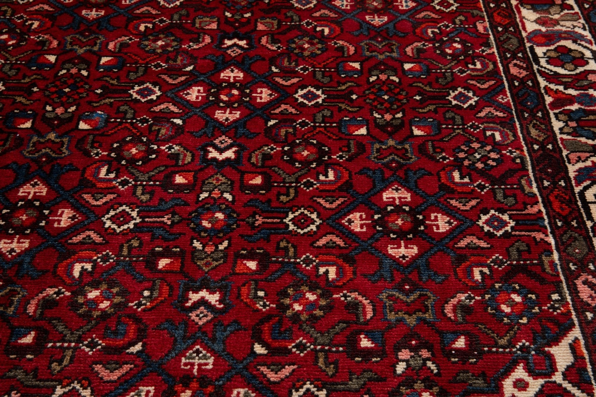 Hand-Knotted Vintage Wool Runner Rug – 9' 9" x 3' 8" (297 x 113 cm - Yasi & Fara