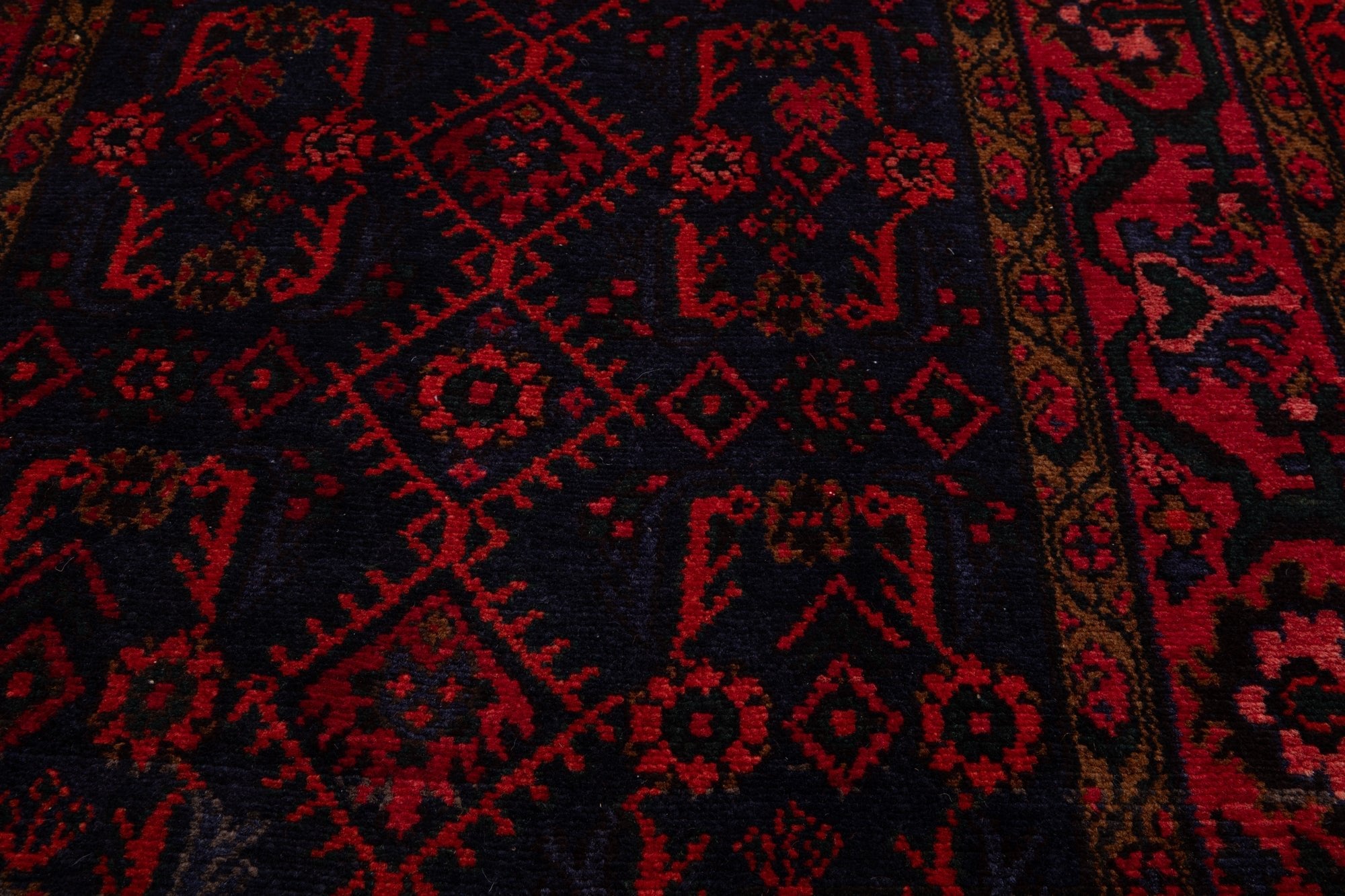 Hand-Knotted Vintage Wool Runner Rug – 15' 10" x 3' 6" (484 x 107 cm) - Yasi & Fara