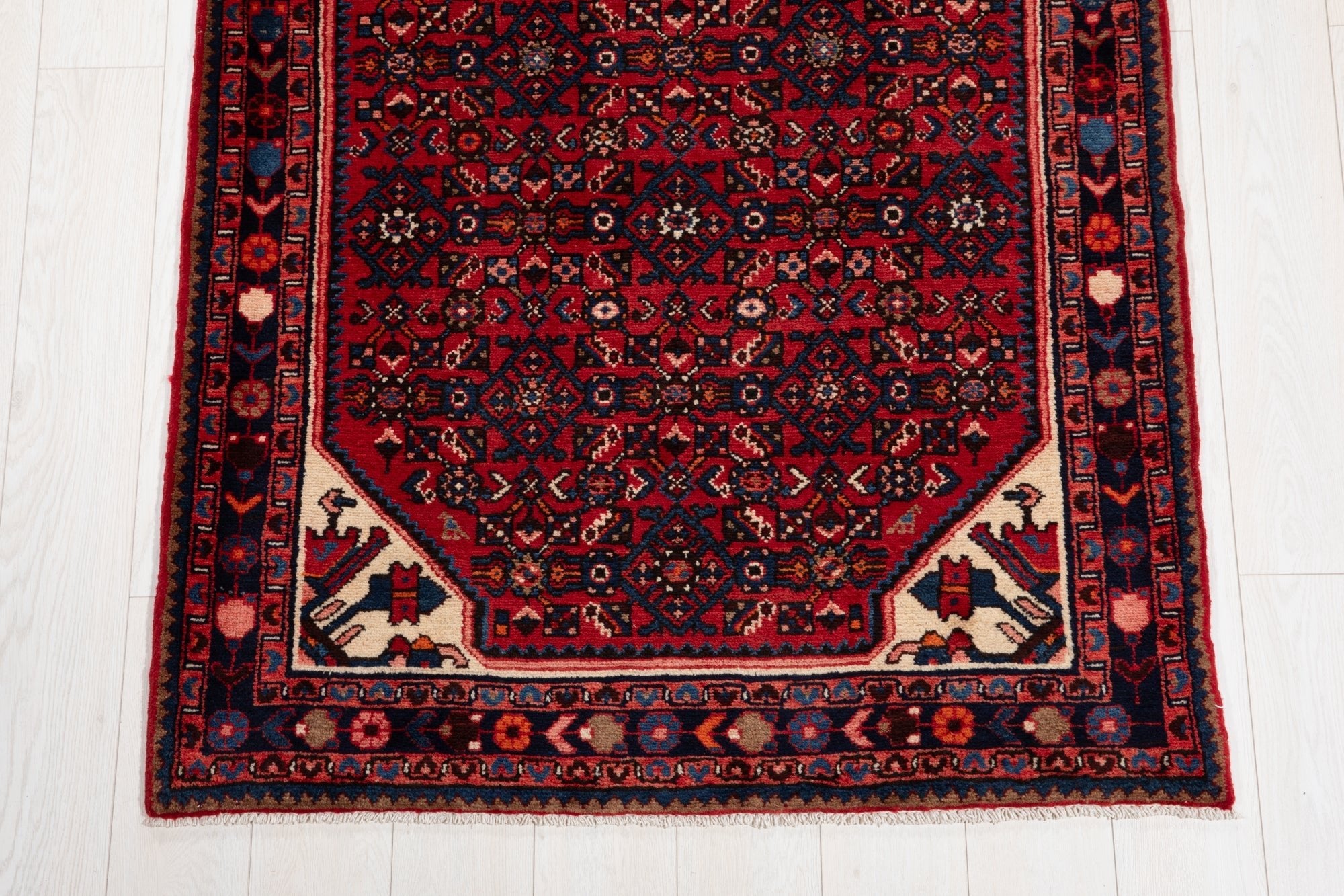 Hand-Knotted Vintage Wool Runner Rug – 16' 6" x 3' 7" (504 x 109 cm) - Yasi & Fara