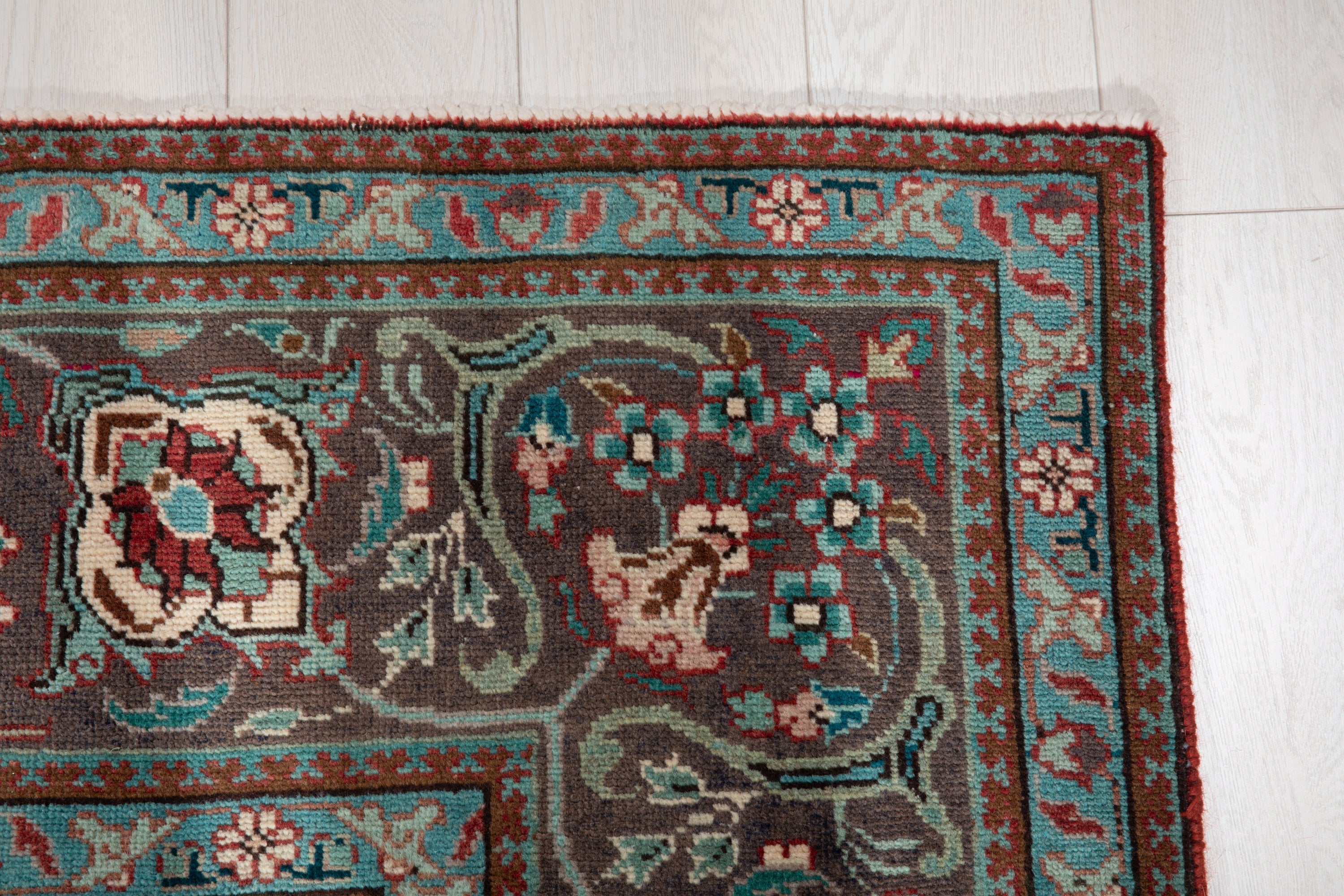 Hand-Knotted Vintage Large Wool Area Rug – 11' 3" x 8' (342 x 245 cm) - Yasi & Fara