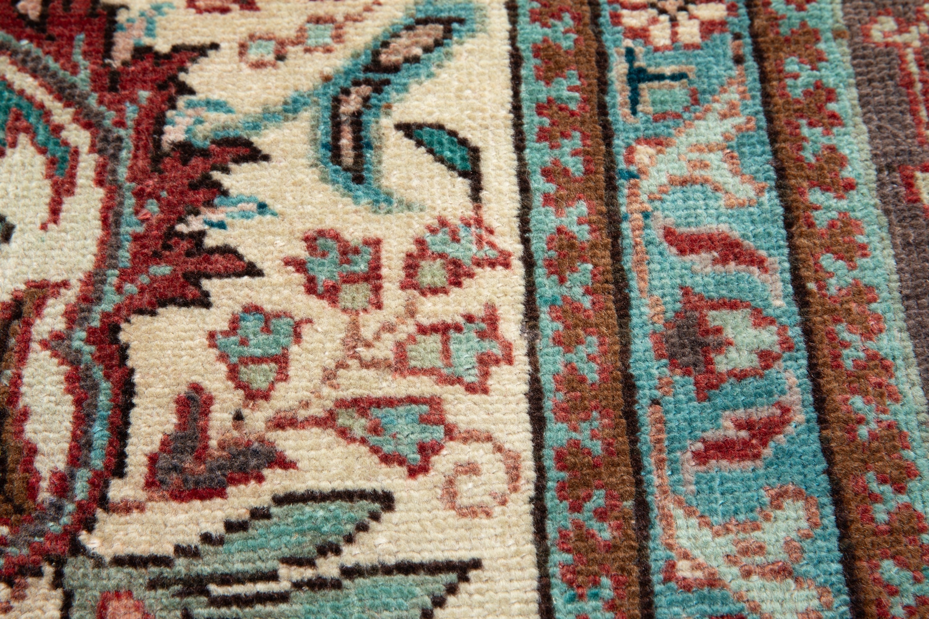 Hand-Knotted Vintage Large Wool Area Rug – 11' 3" x 8' (342 x 245 cm) - Yasi & Fara