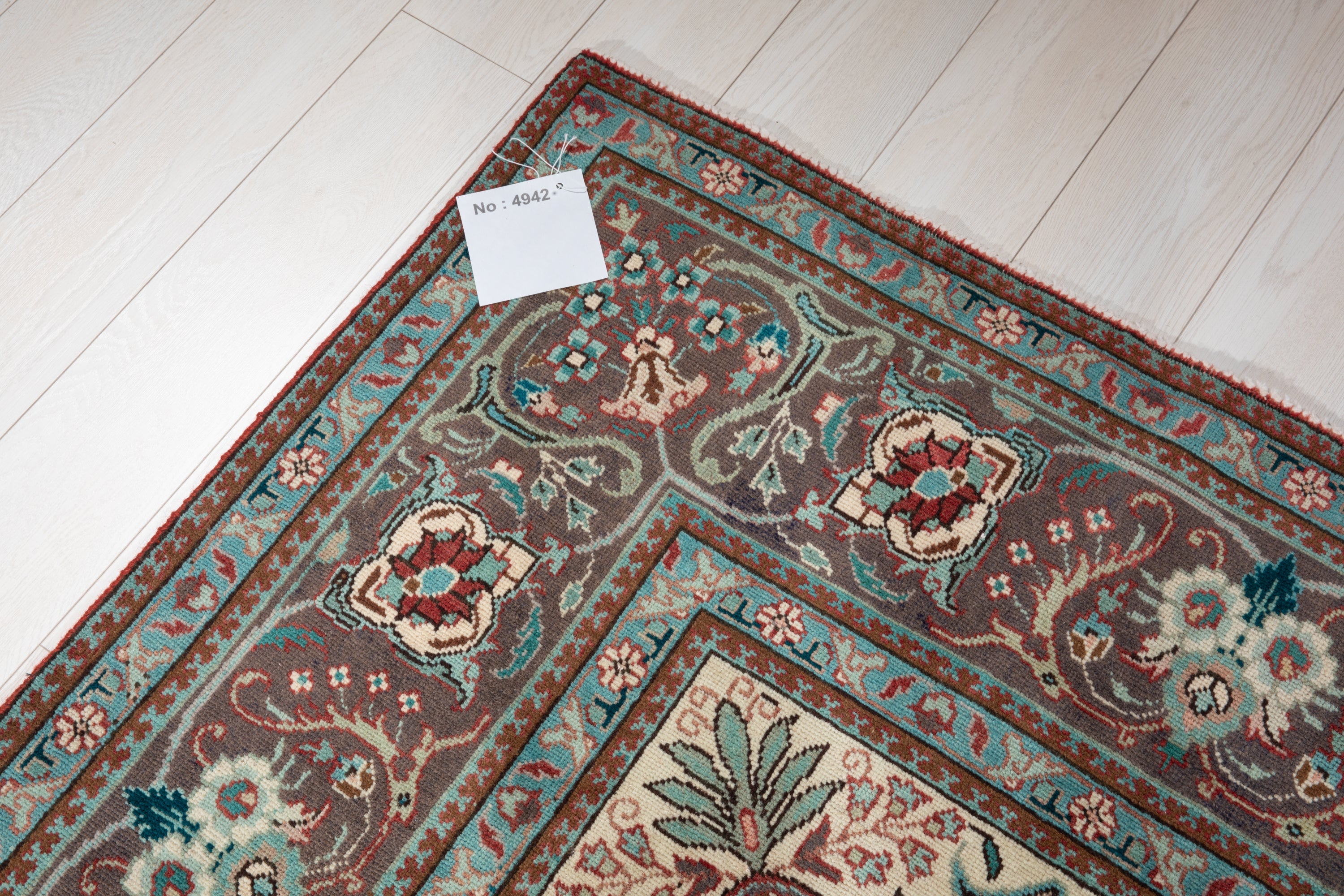 Hand-Knotted Vintage Large Wool Area Rug – 11' 3" x 8' (342 x 245 cm) - Yasi & Fara