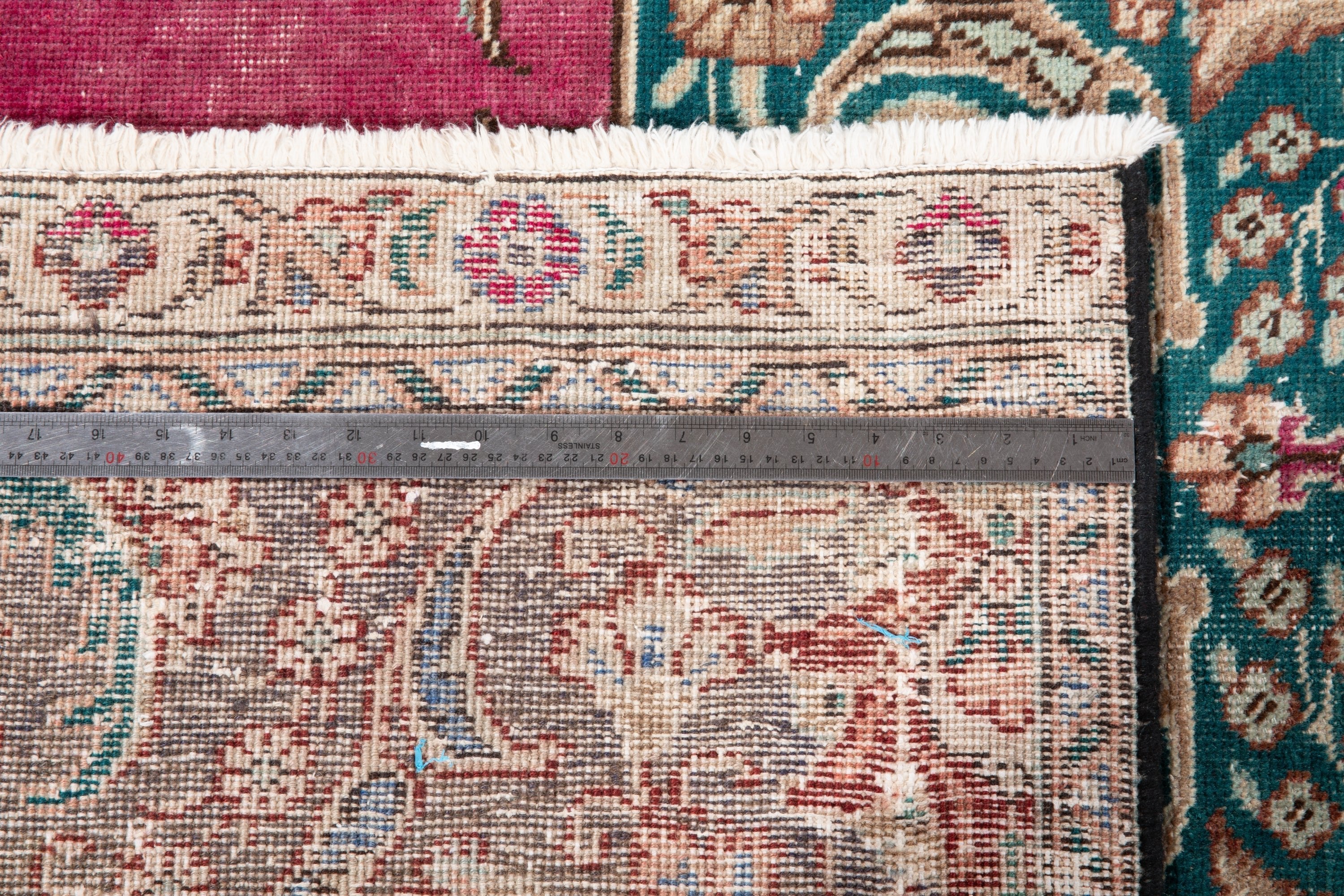 Hand-Knotted Vintage Large Wool Area Rug Faded – 12' 4" x 9' 6" (376 x 290 cm) - Yasi & Fara