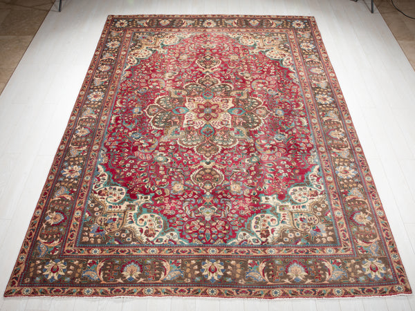 11' x 8' 2" Excellent Hand-Knotted Antique Large Area Rug