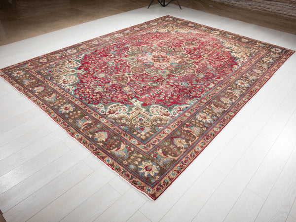 11' x 8' 2" Excellent Hand-Knotted Antique Large Area Rug