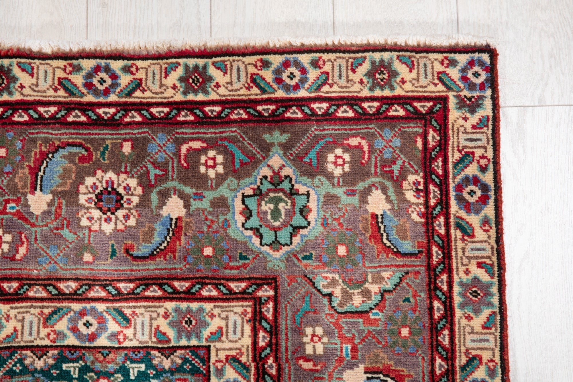 Hand-Knotted Vintage Large Wool Area Rug – 9' 11" x 6' 6" (302 x 199 cm) - Yasi & Fara