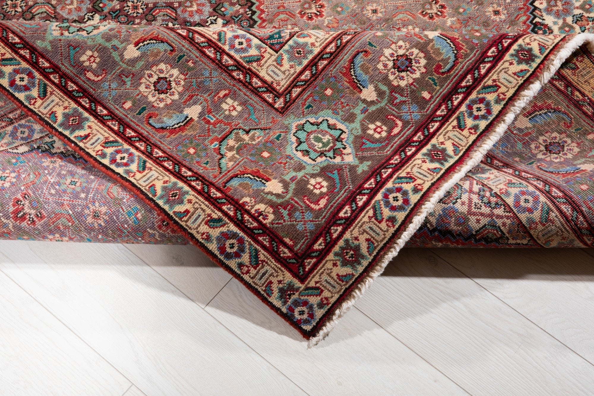 Hand-Knotted Vintage Large Wool Area Rug – 9' 11" x 6' 6" (302 x 199 cm) - Yasi & Fara