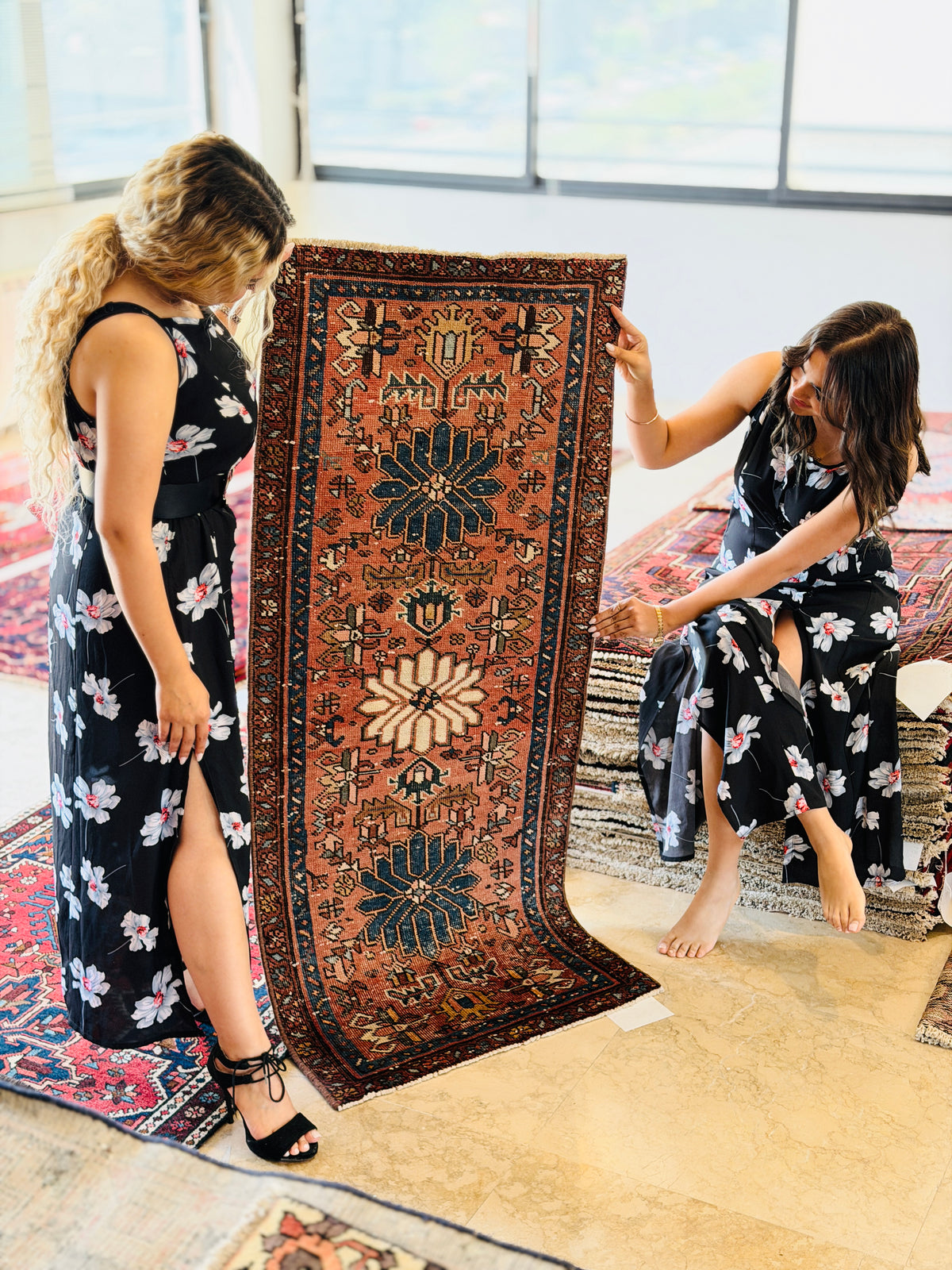 Antique Small Narrow Wool Hallway Runner Rug, Faded Red – 5' 2" x 2' 2" (158 x 67 cm)