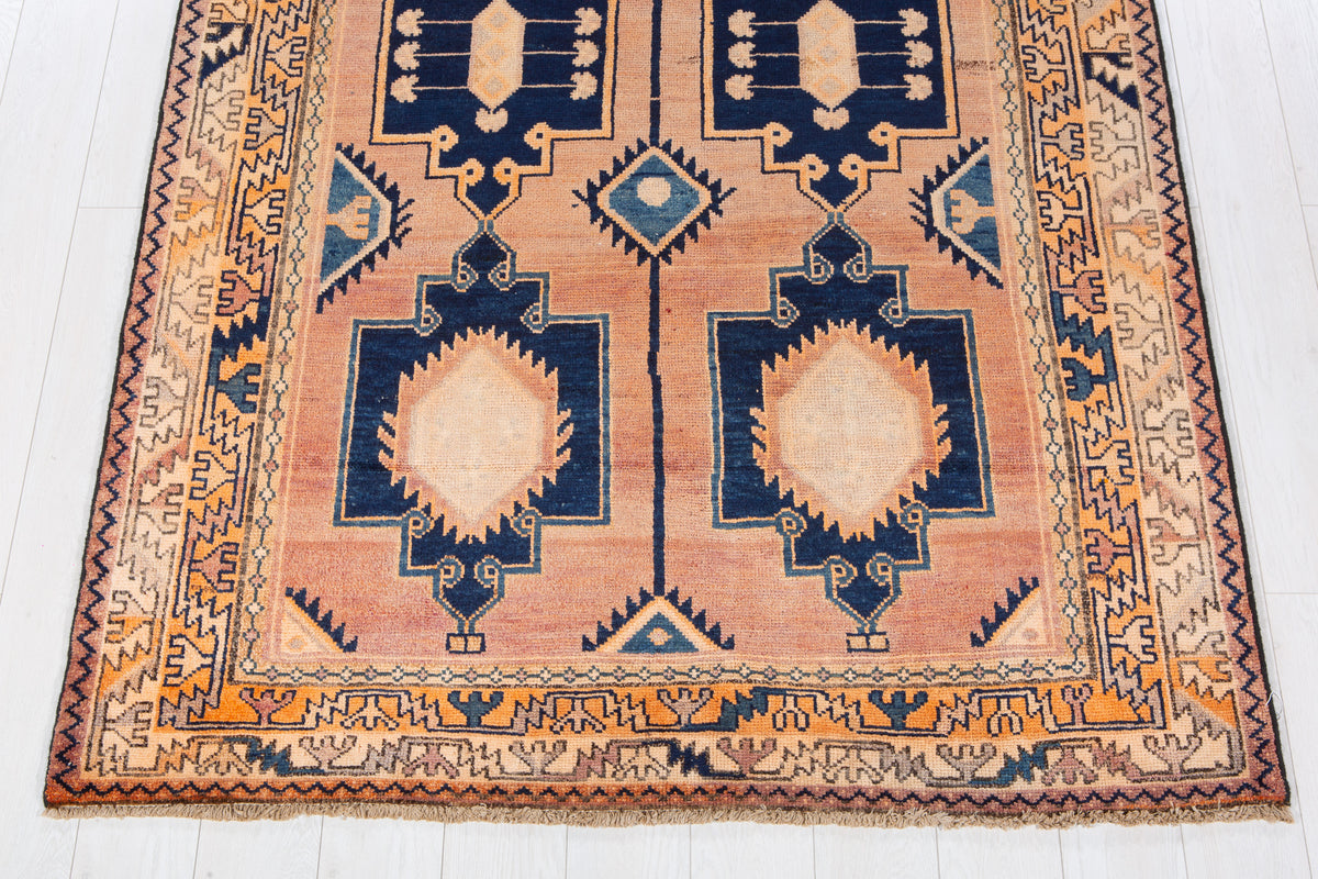 Collectible Antique Copper Hand-Knotted Wool Rug – 8' 2" x 4' 10" (250 x 148 cm)