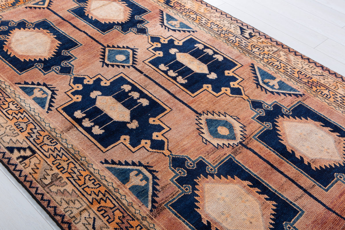 Collectible Antique Copper Hand-Knotted Wool Rug – 8' 2" x 4' 10" (250 x 148 cm)