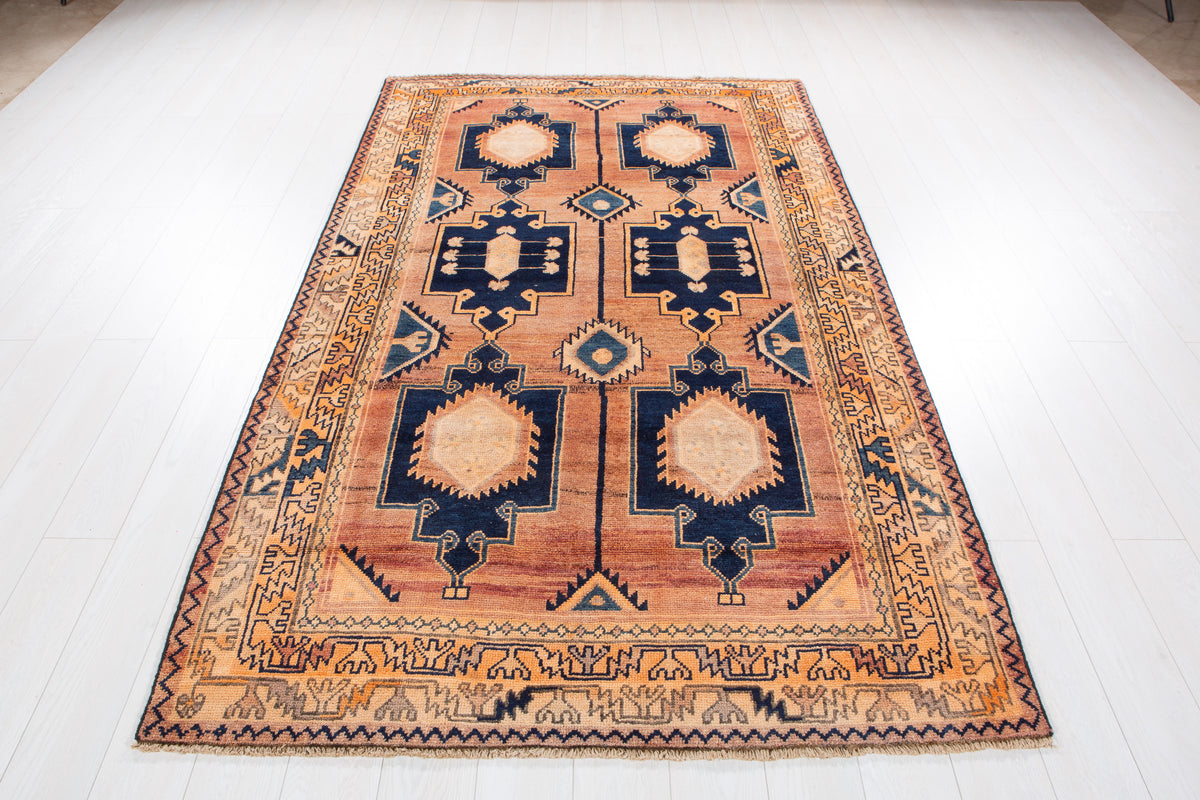Collectible Antique Copper Hand-Knotted Wool Rug – 8' 2" x 4' 10" (250 x 148 cm)