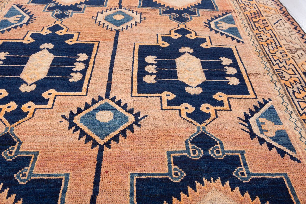 Collectible Antique Copper Hand-Knotted Wool Rug – 8' 2" x 4' 10" (250 x 148 cm)