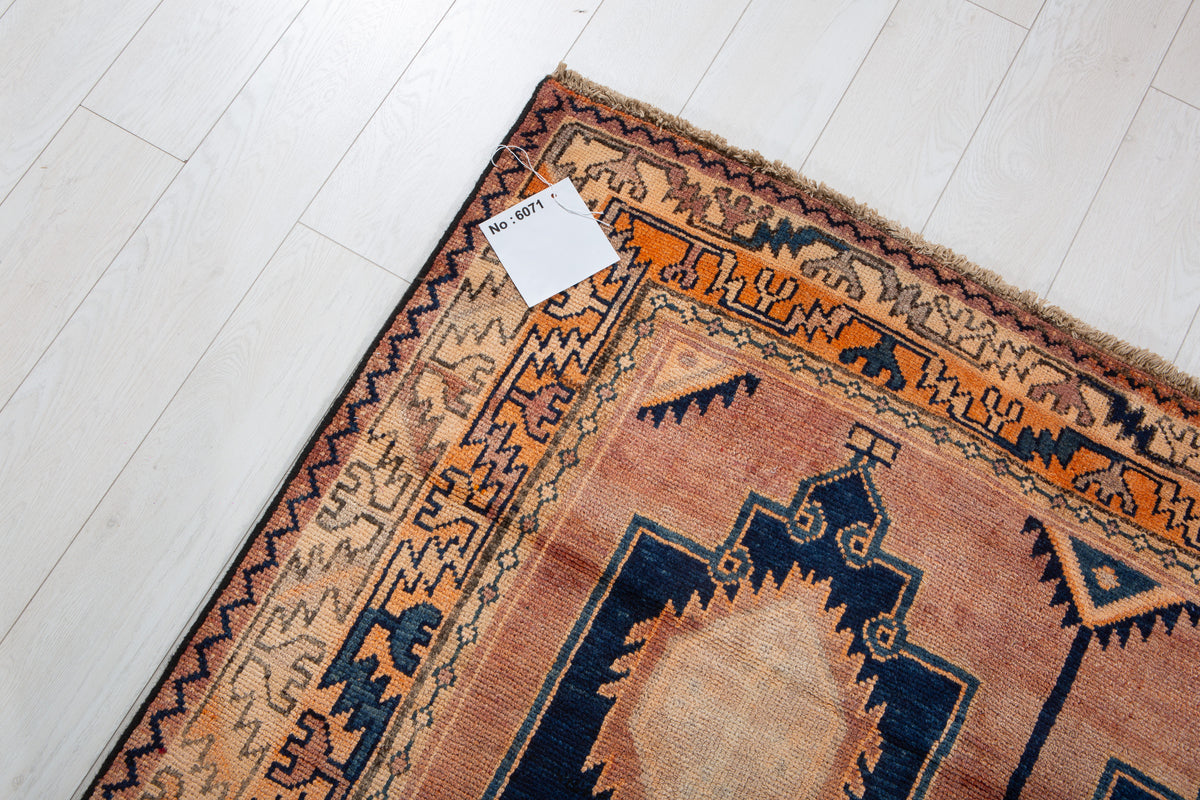 Collectible Antique Copper Hand-Knotted Wool Rug – 8' 2" x 4' 10" (250 x 148 cm)