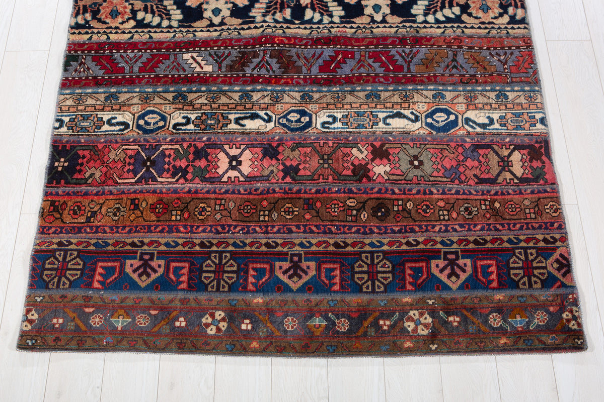 Vintage Multicolour Hand-Knotted Patchwork Rug – 7' 1" x 4' 11" (217 x 150 cm)