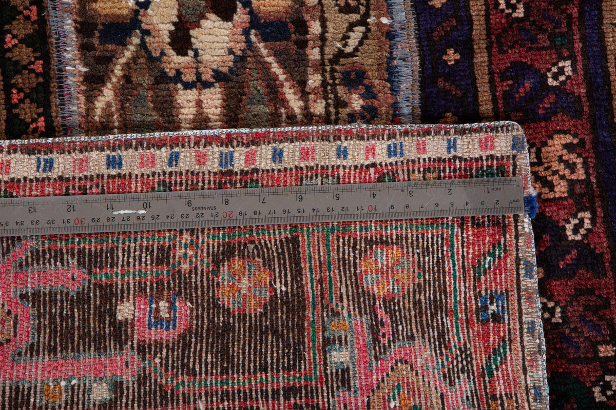 Vintage Multicolour Hand-Knotted Patchwork Rug – 7' 1" x 4' 11" (217 x 150 cm)