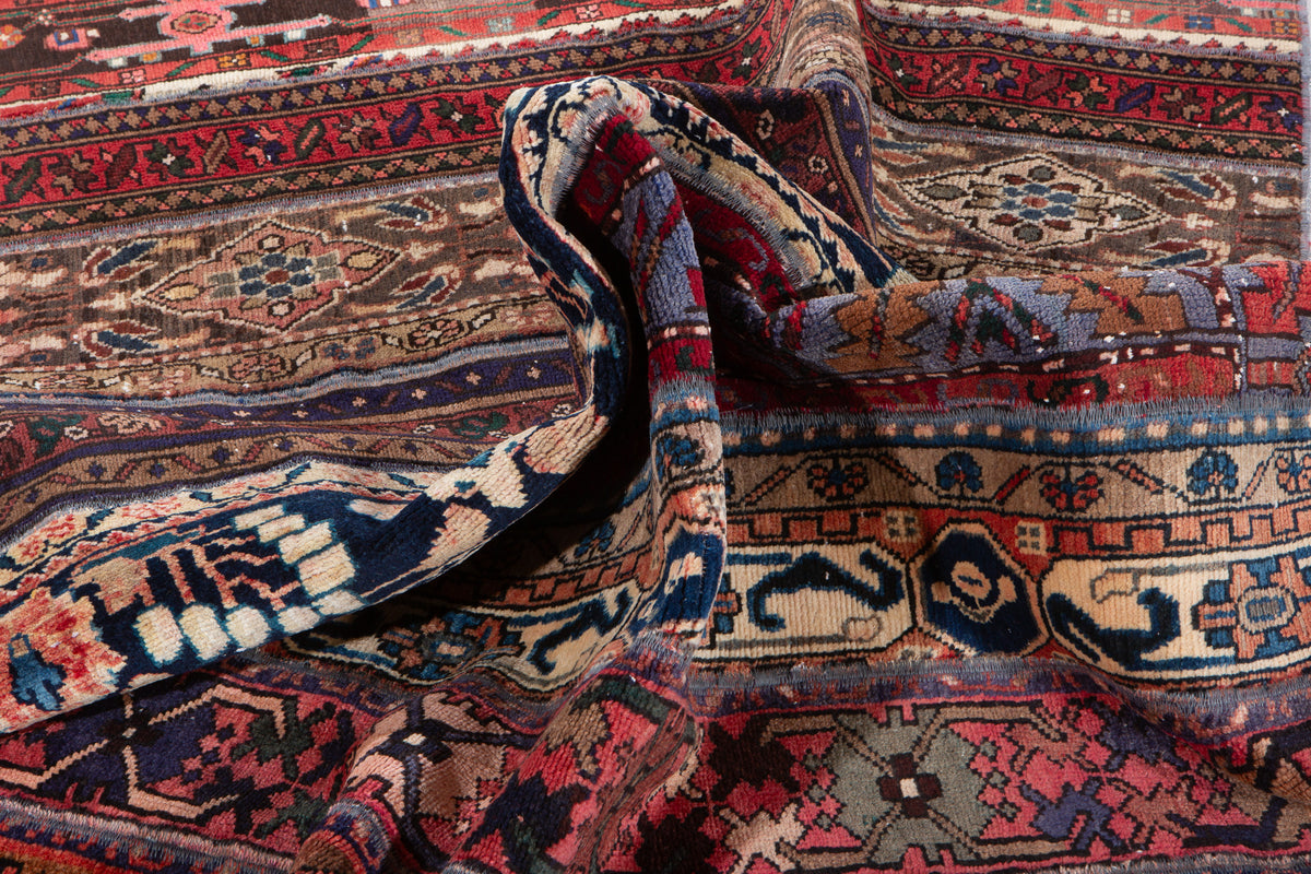 Vintage Multicolour Hand-Knotted Patchwork Rug – 7' 1" x 4' 11" (217 x 150 cm)