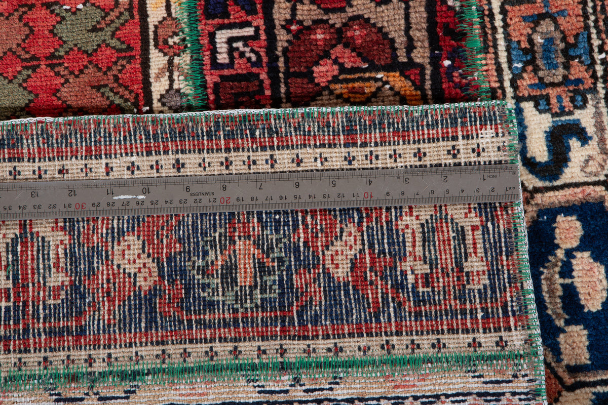 Vintage Multicolour Hand-Knotted Patchwork Rug – 7' 4" x 4' 8" (224 x 141 cm)