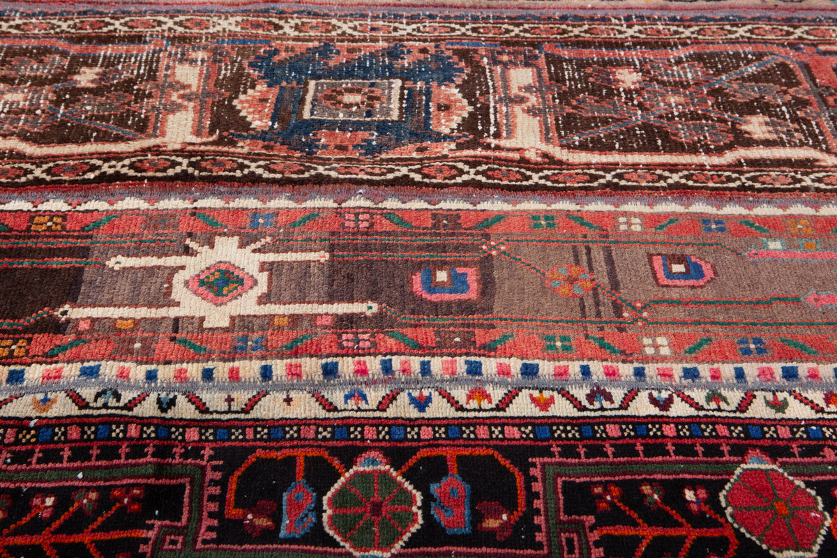 Vintage Multicolour Hand-Knotted Patchwork Rug – 7' 10" x 5' 8" (240 x 173 cm)