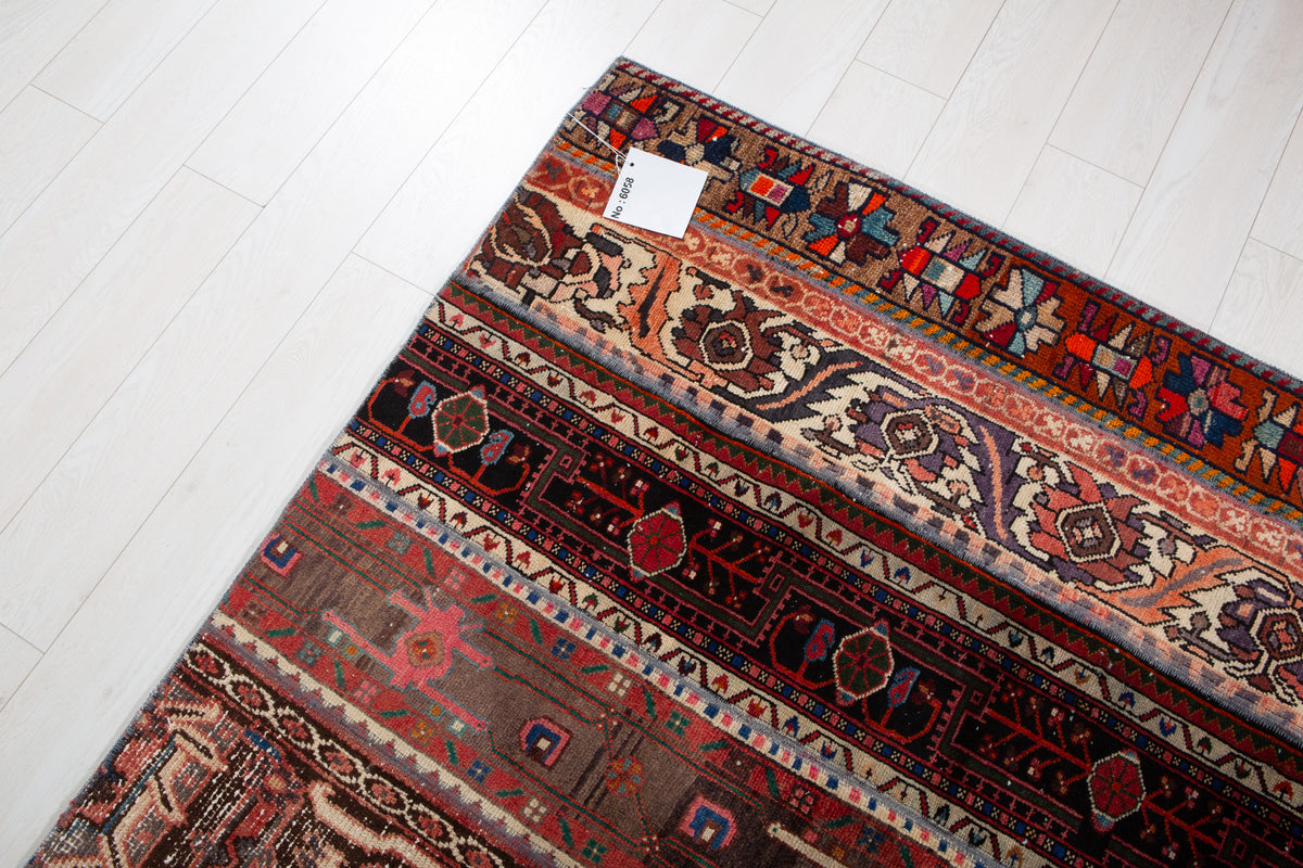Vintage Multicolour Hand-Knotted Patchwork Rug – 7' 10" x 5' 8" (240 x 173 cm)