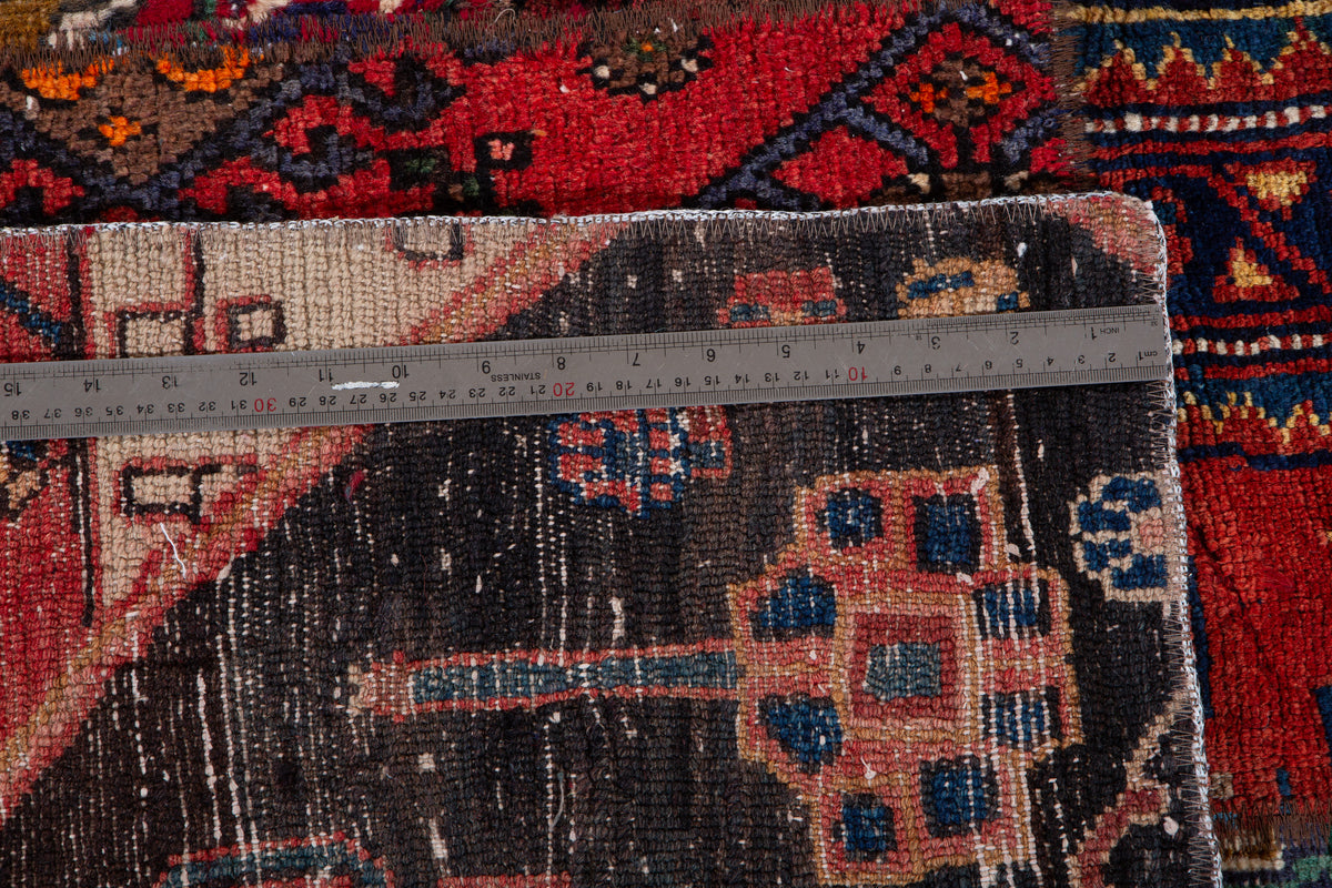 Vintage Multicolour Hand-Knotted Patchwork Rug – 6' 11" x 4' 9" (211 x 146 cm)