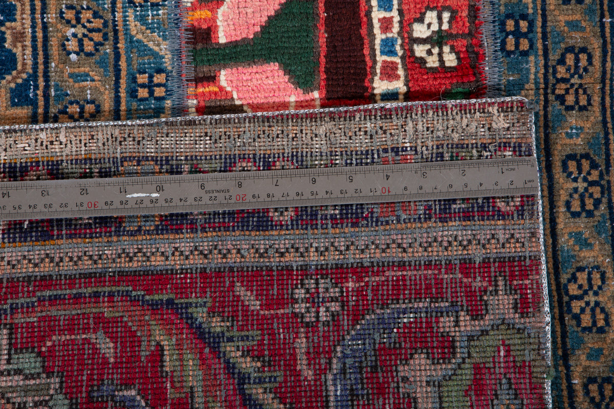Vintage Multicolour Hand-Knotted Patchwork Rug – 8' 0" x 5' 7" (243 x 170 cm)