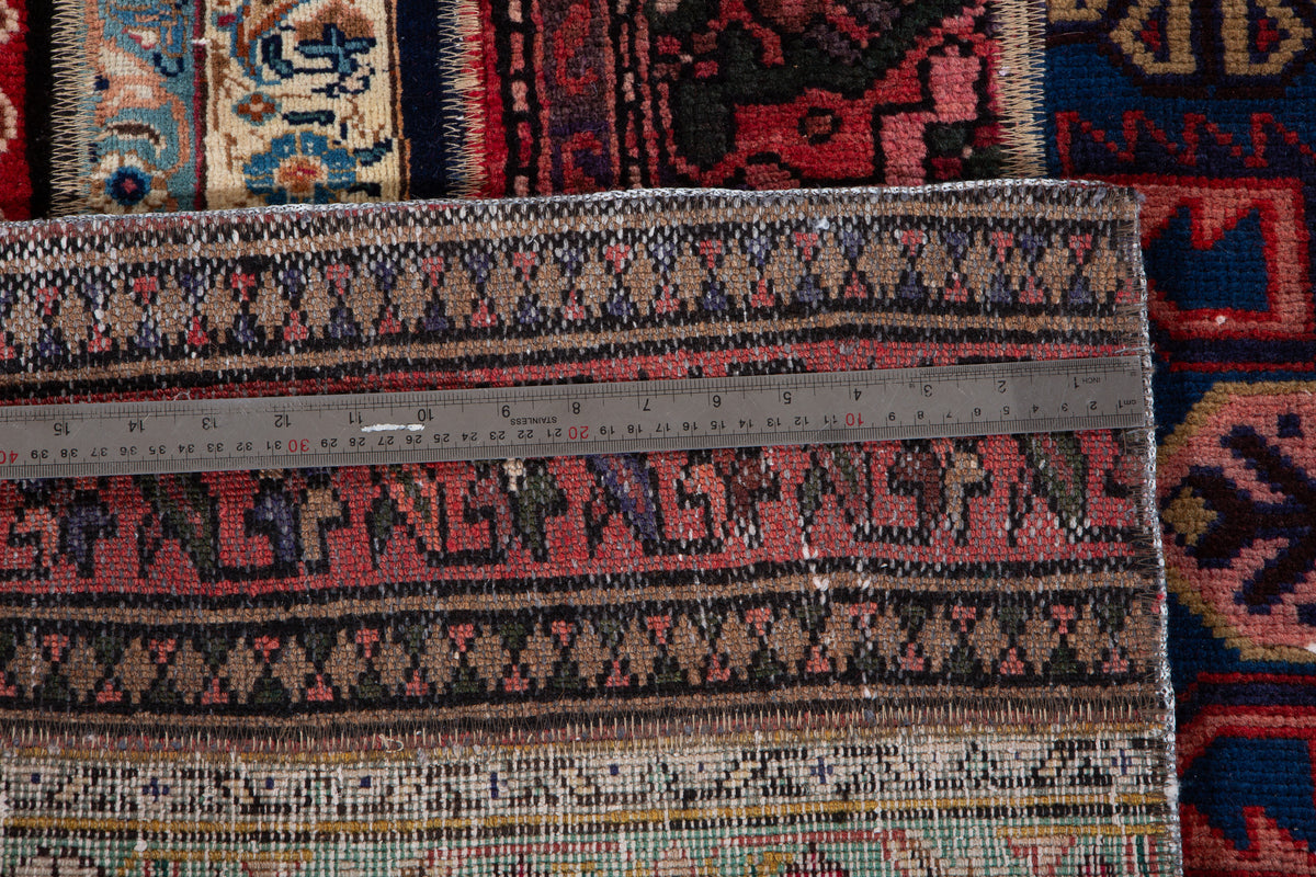 Vintage Multicolour Hand-Knotted Patchwork Rug – 6' 8" x 5' 0" (202 x 152 cm)