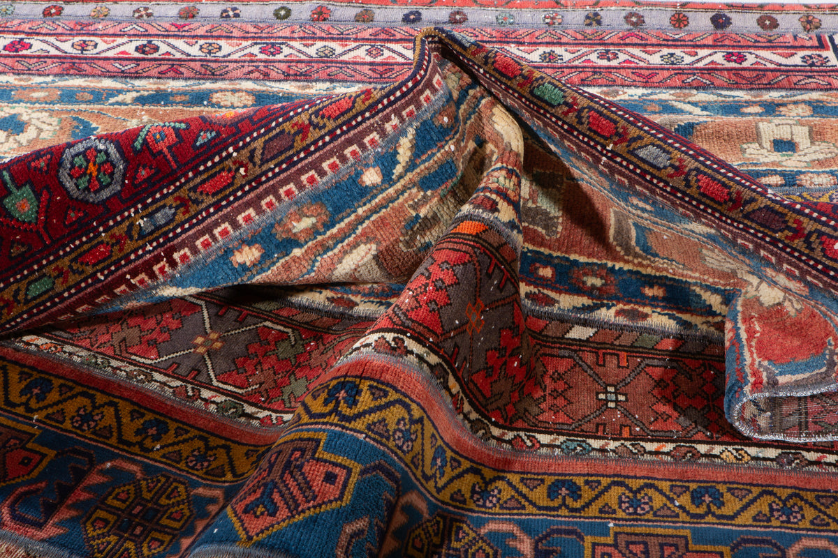 Vintage Multicolour Hand-Knotted Patchwork Rug – 6' 9" x 4' 11" (207 x 151 cm)
