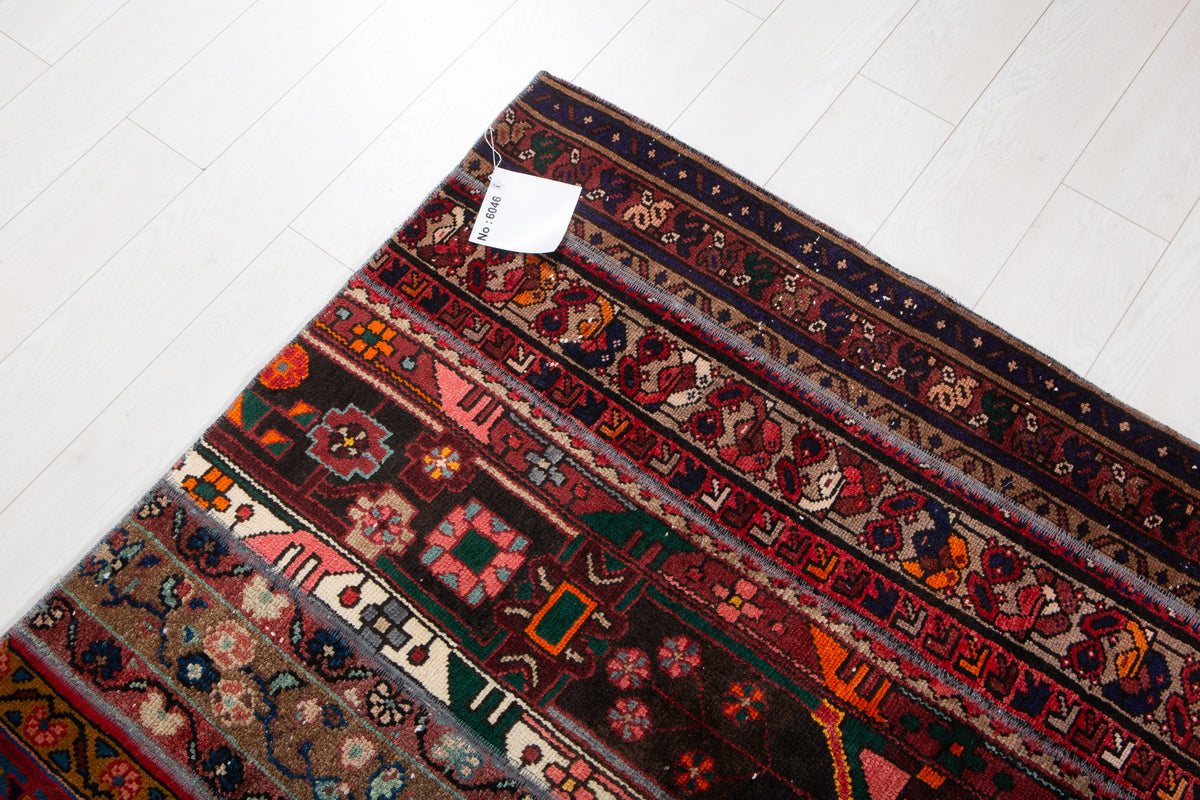 Vintage Multicolour Hand-Knotted Patchwork Rug – 8' 0" x 5' 8" (245 x 173 cm)