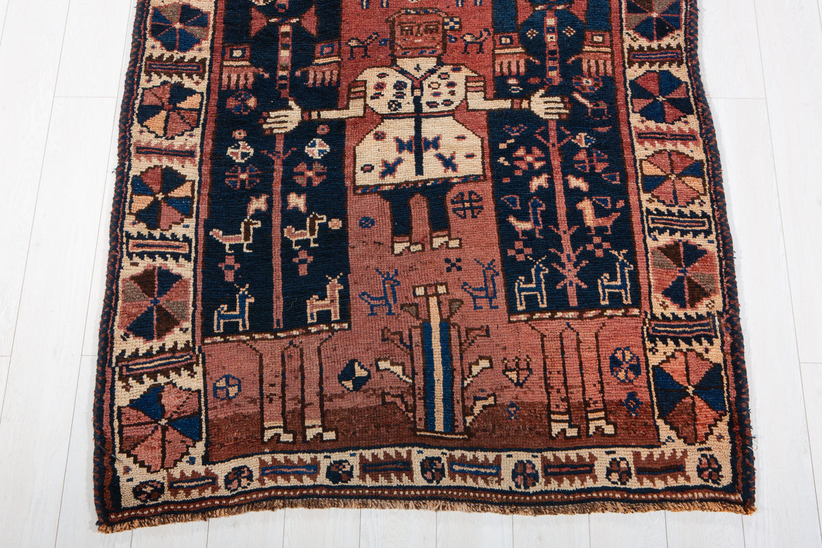 Antique Copper Hand-Knotted Wool Rug – 13' 1" x 4' 3" (399 x 129 cm)