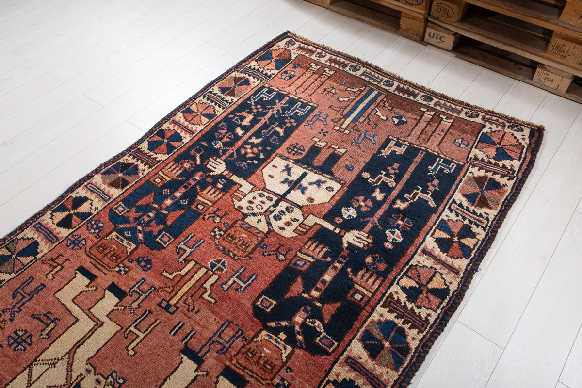 Antique Copper Hand-Knotted Wool Rug – 13' 1" x 4' 3" (399 x 129 cm)