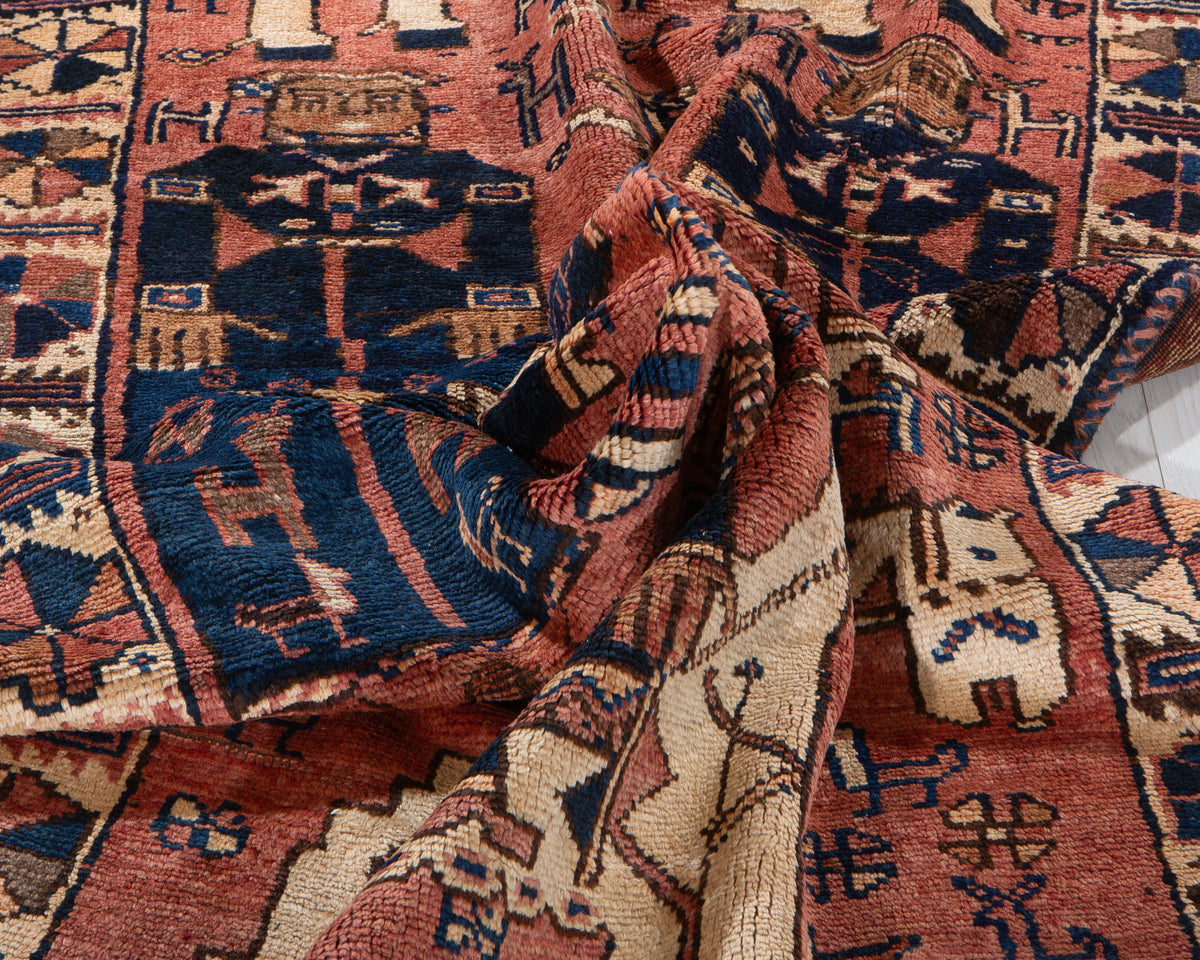 Antique Copper Hand-Knotted Wool Rug – 13' 1" x 4' 3" (399 x 129 cm)