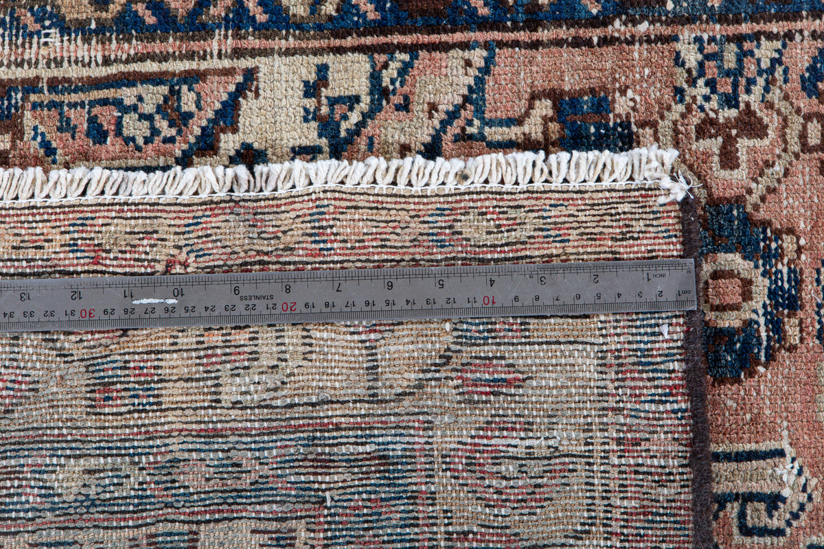 Antique Faded Rust Red Hand-Knotted Wool Rug – 6' 6" x 3' 3" (199 x 98 cm)