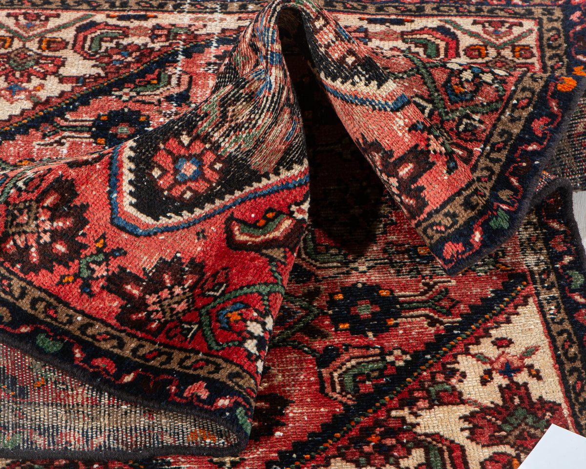 Antique Red Hand-Knotted Wool Rug – 5' 11" x 2' 10" (181 x 86 cm)