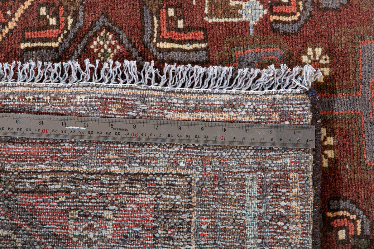Vintage Rust Red Hand-Knotted Wool Rug – 6' 0" x 3' 9" (182 x 114 cm)